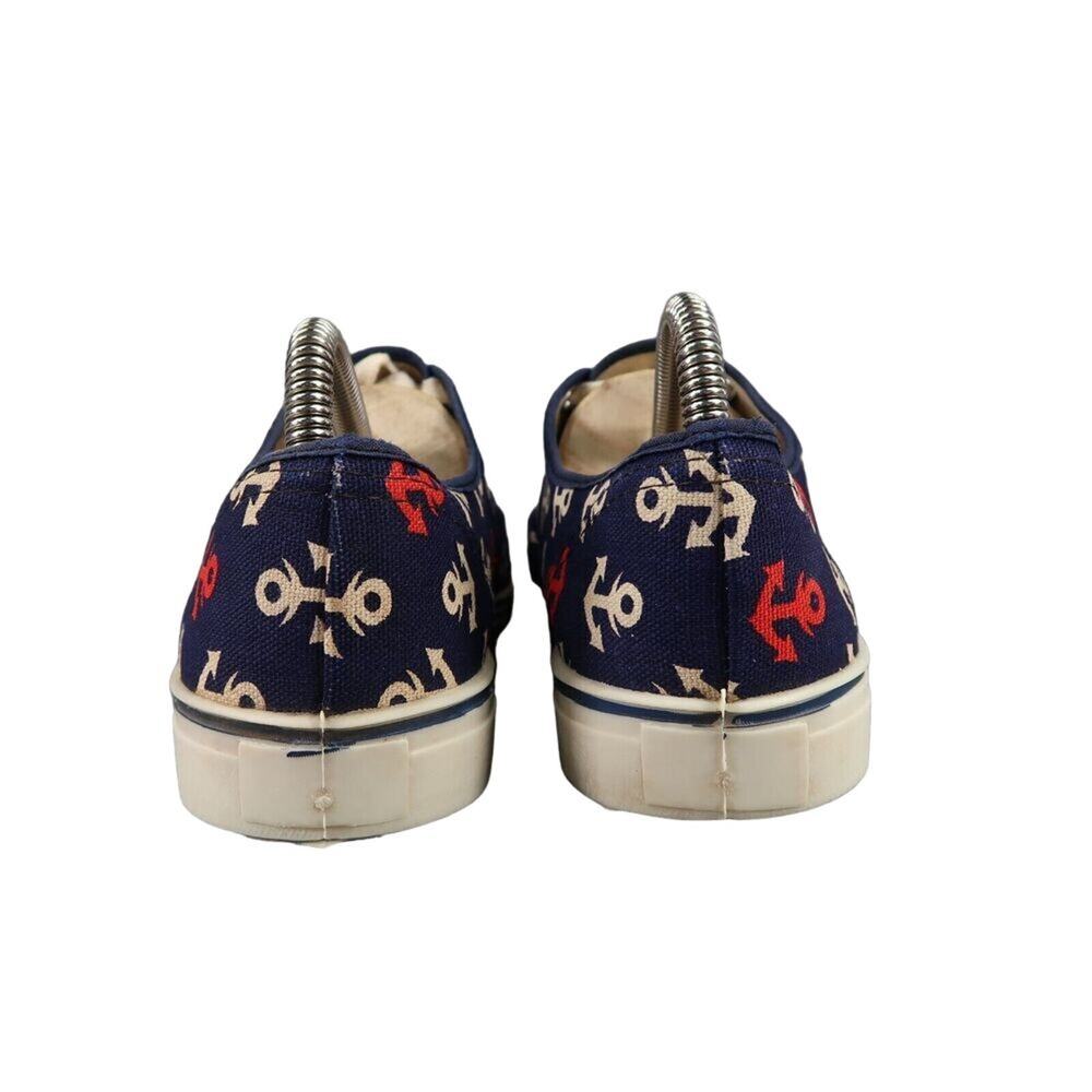 Fore N Aft Shoes Womens 8.5 Sneakers Casual Anchor Preppy Nautical Canvas Blue View 5
